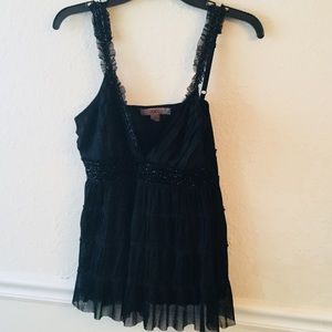 Black sequin cami